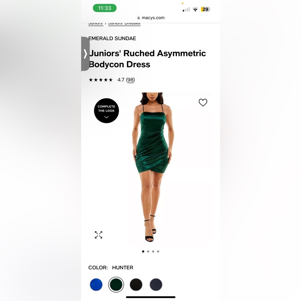 Emerald Sundae Ruched Asymmetric Bodycon Dress
